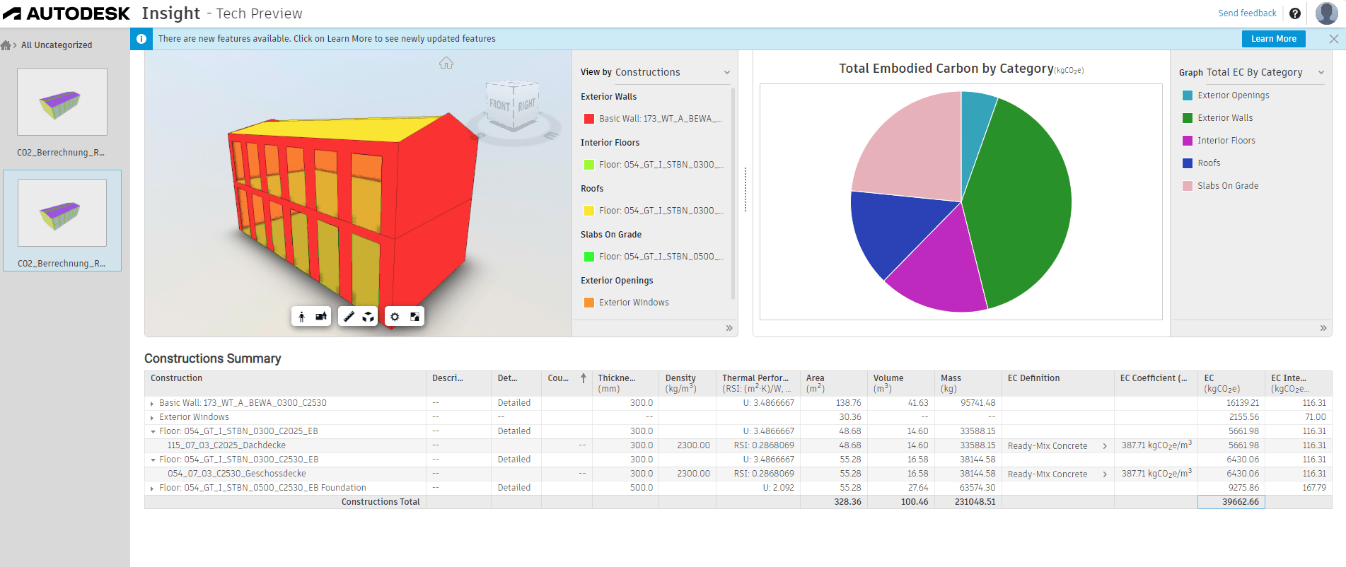 Autodesk Revit Insight CO2 Calculation