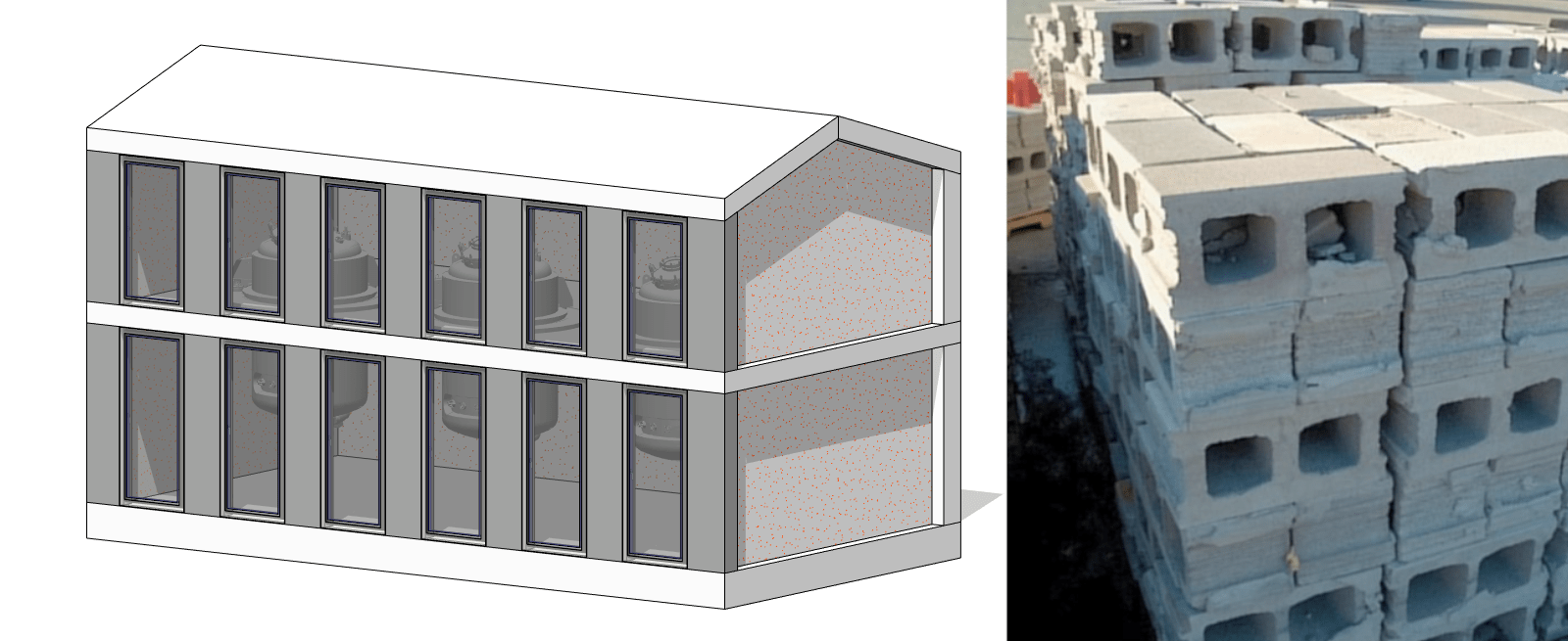 concrete unit masonry_CO2_Calculation